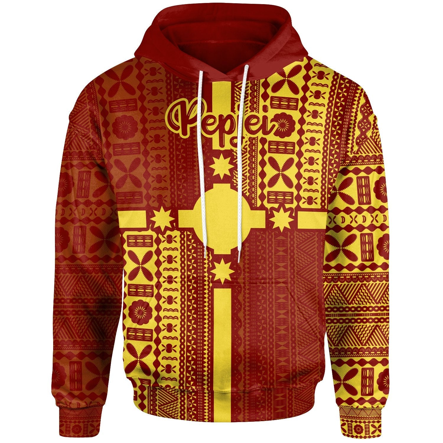 Rotuma Hoodie Pepjei Rotuma Flag Style