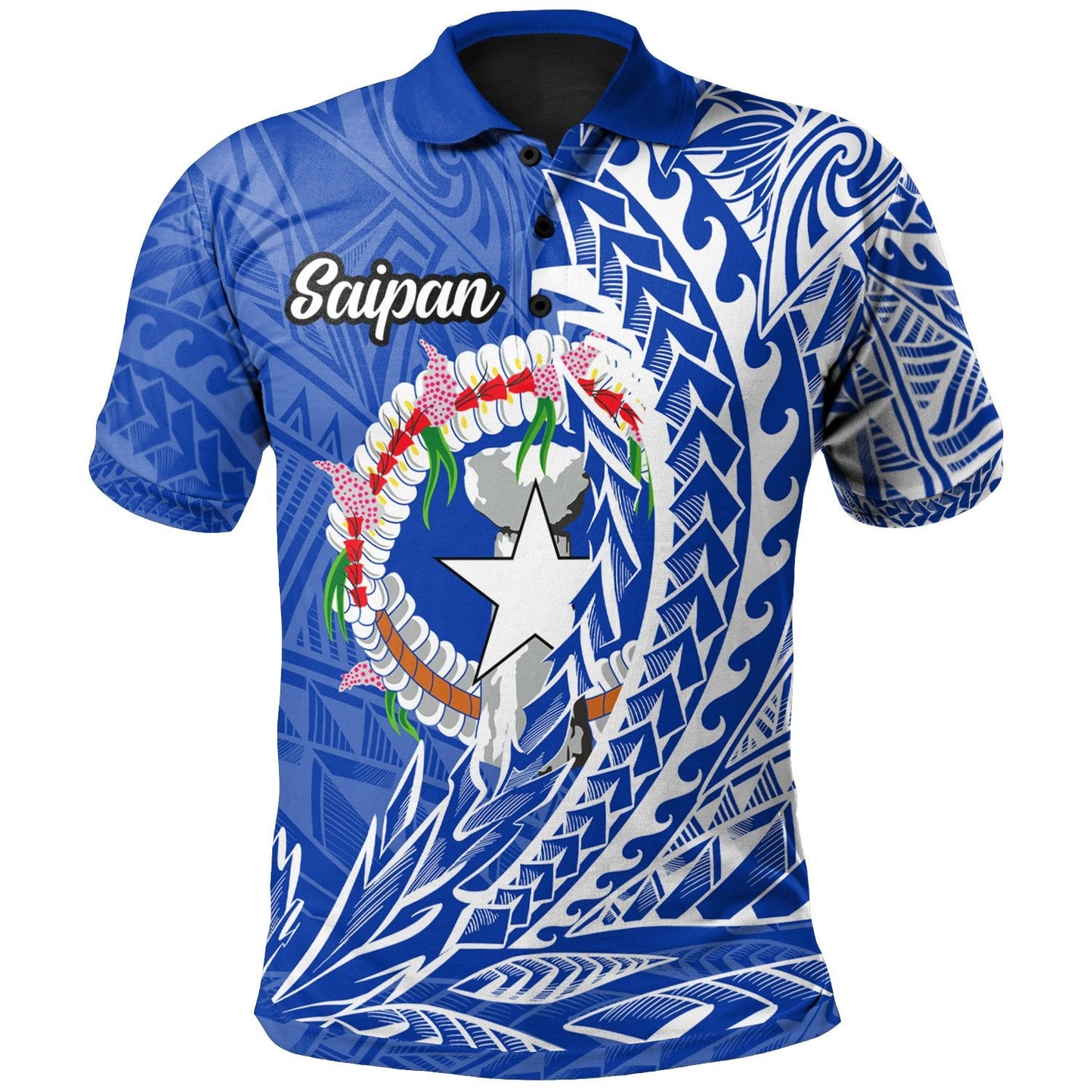 Northern Mariana Islands Polo Shirt - Saipan Wings Style