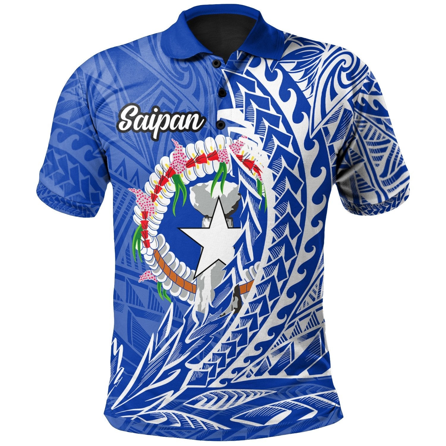 Northern Mariana Islands Polo Shirt - Saipan Wings Style