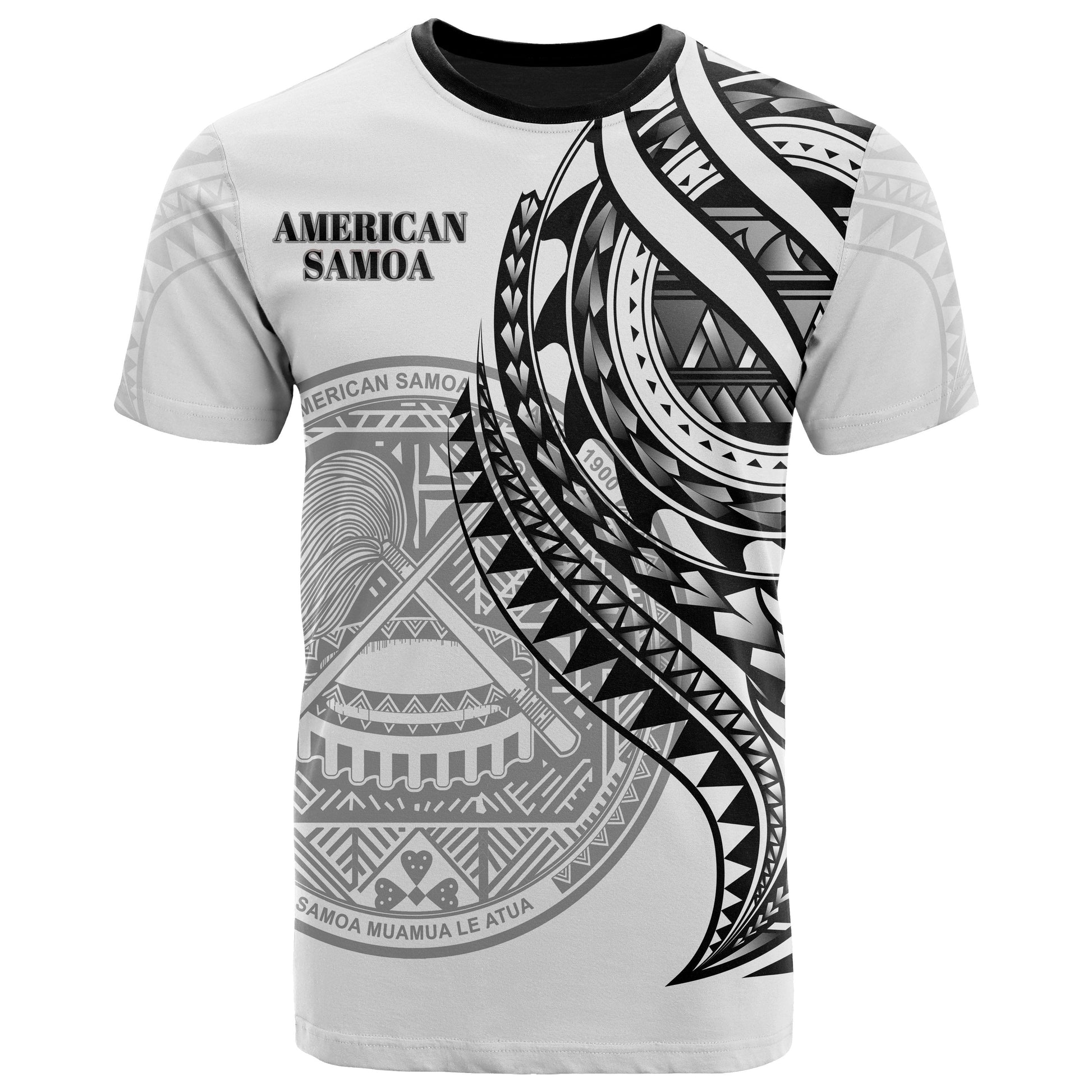 American Samoa T - Shirt - Black Color Polynesian Patterns Best American Samoa Ever