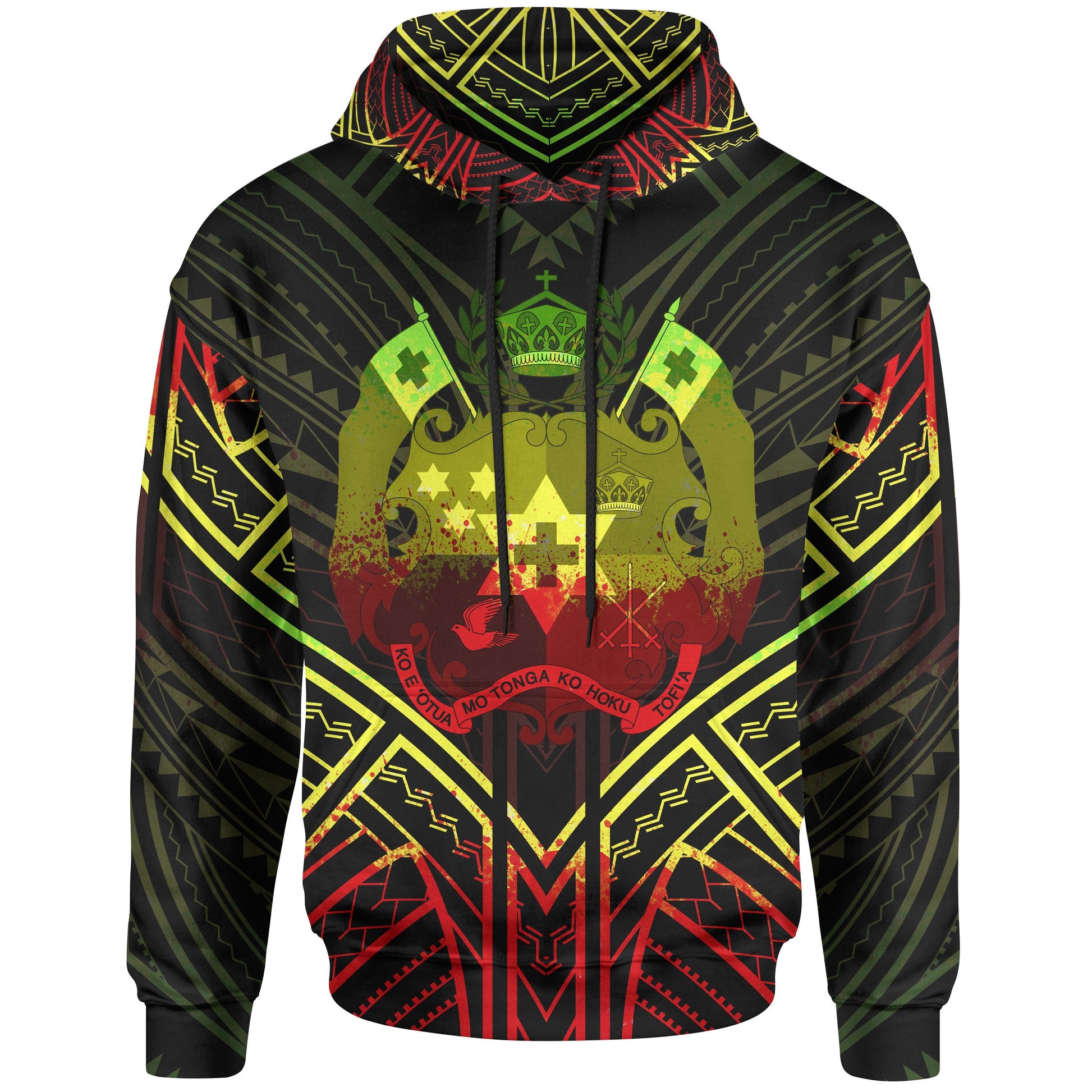 Tonga Hoodie Tonga Seal Reggae Tribal Patterns