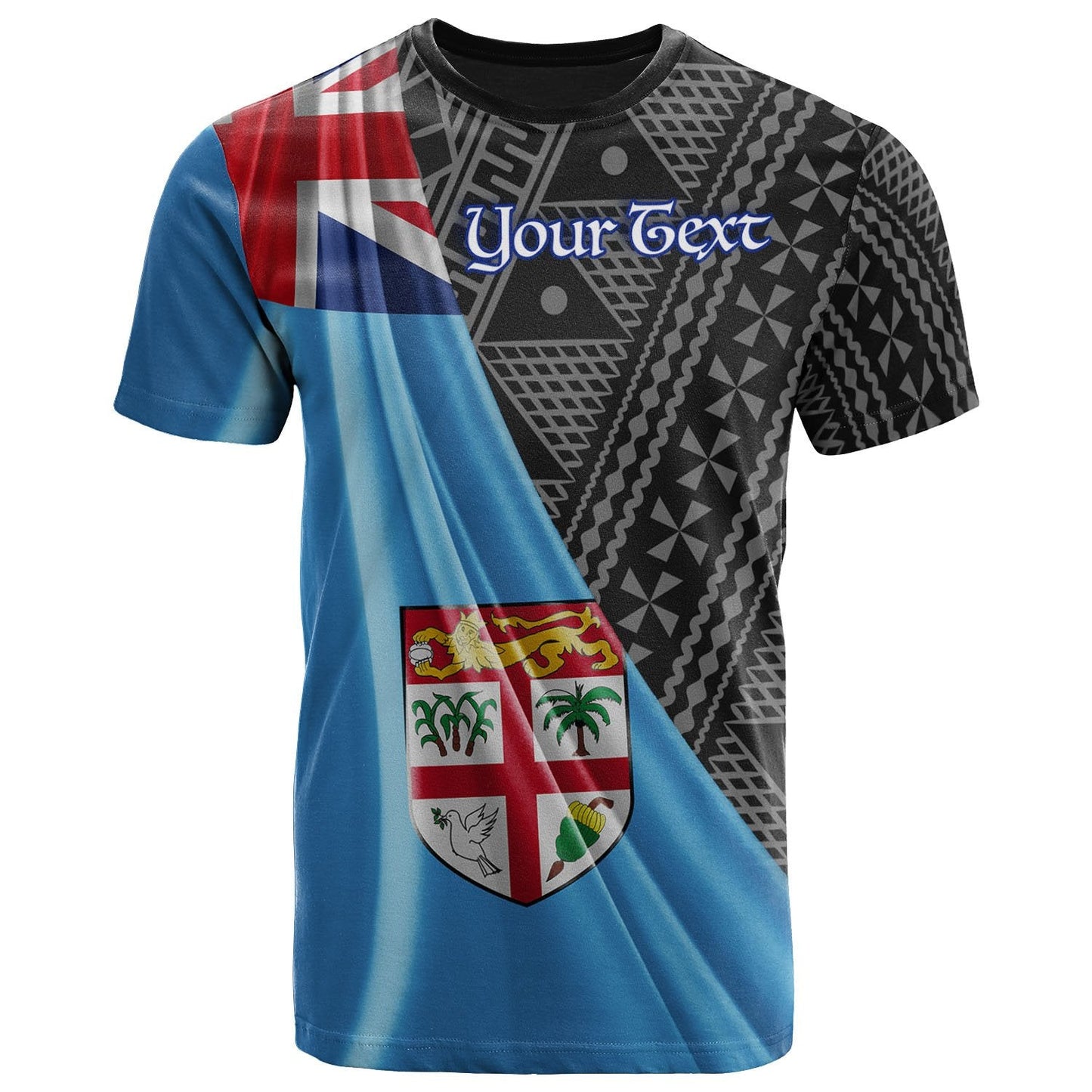 Fiji T - Shirt - Custom Personalised Fiji Day 50Th Anniversary With Tapa Patterns