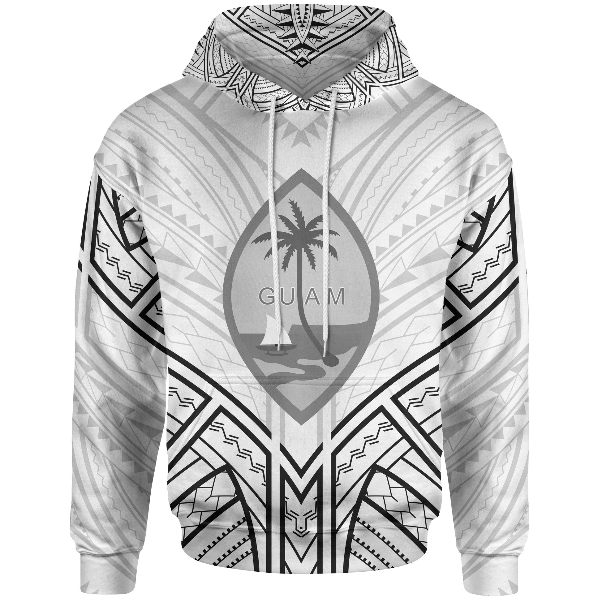 Guam Hoodie Guam Seal Tribal Patterns