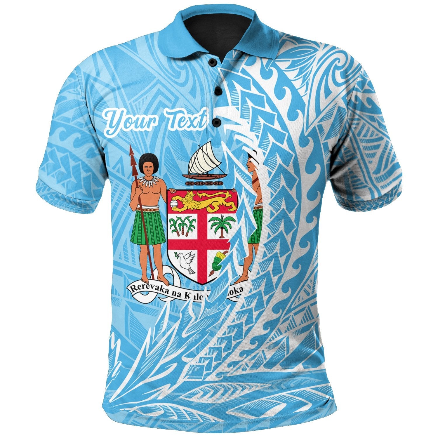 Fiji Polo Shirt - Custom Personalised Wings Style