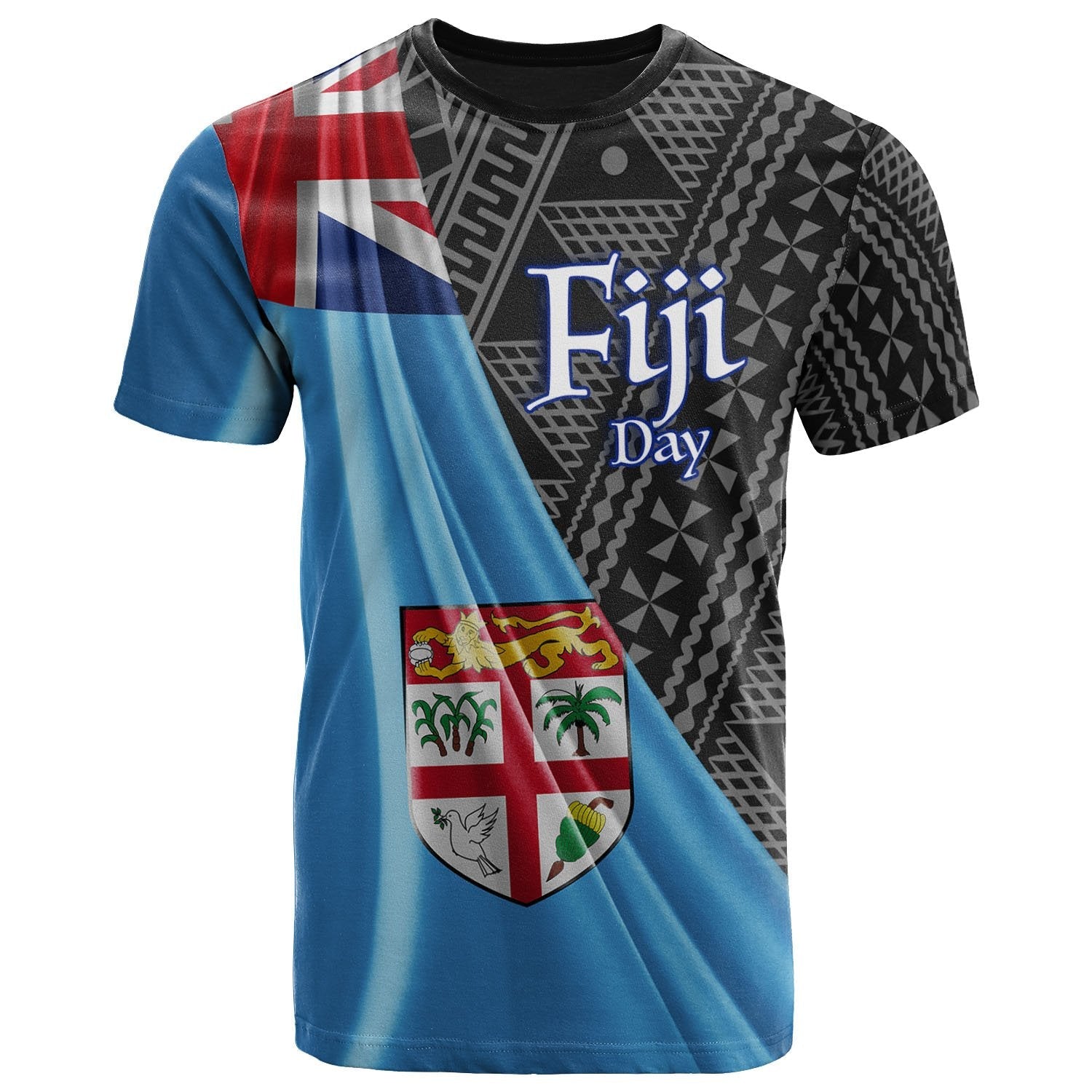 Fiji T Shirt Fiji Day 50th Anniversary With Tapa Patterns