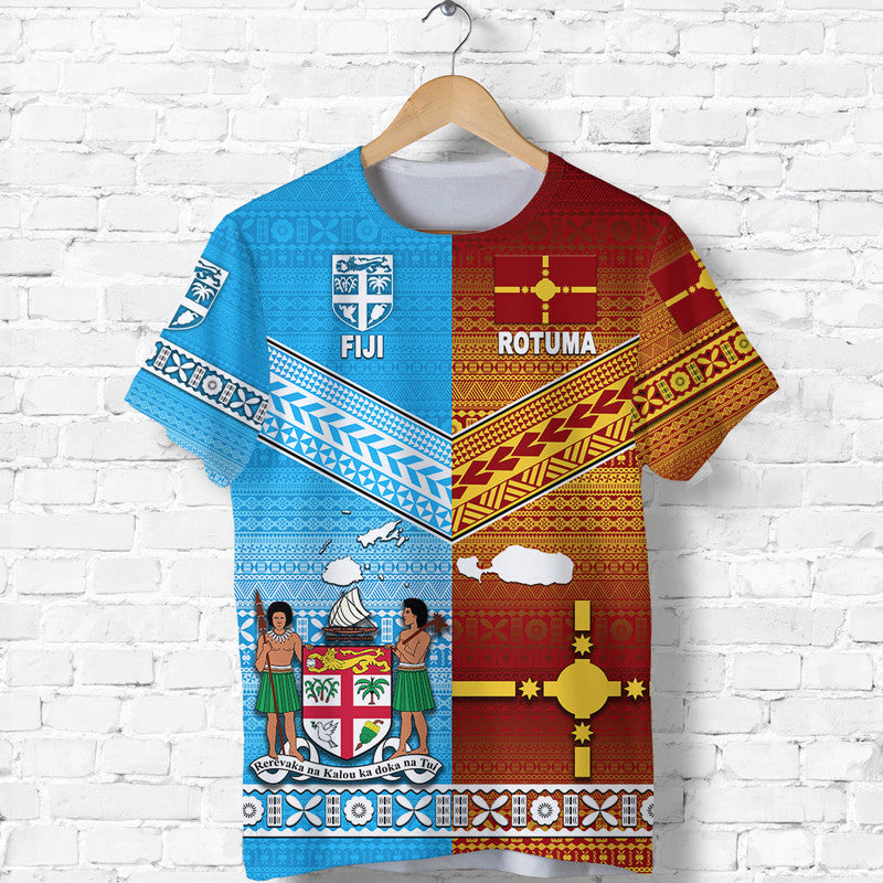 Fiji And Rotuma Tapa Pattern T Shirt Together