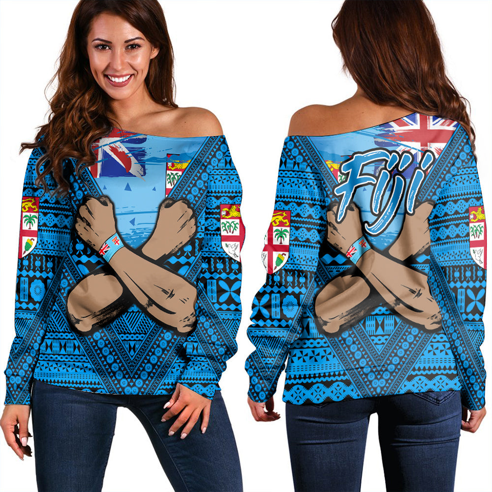Fiji Bula Flag Women Off Shoulder
