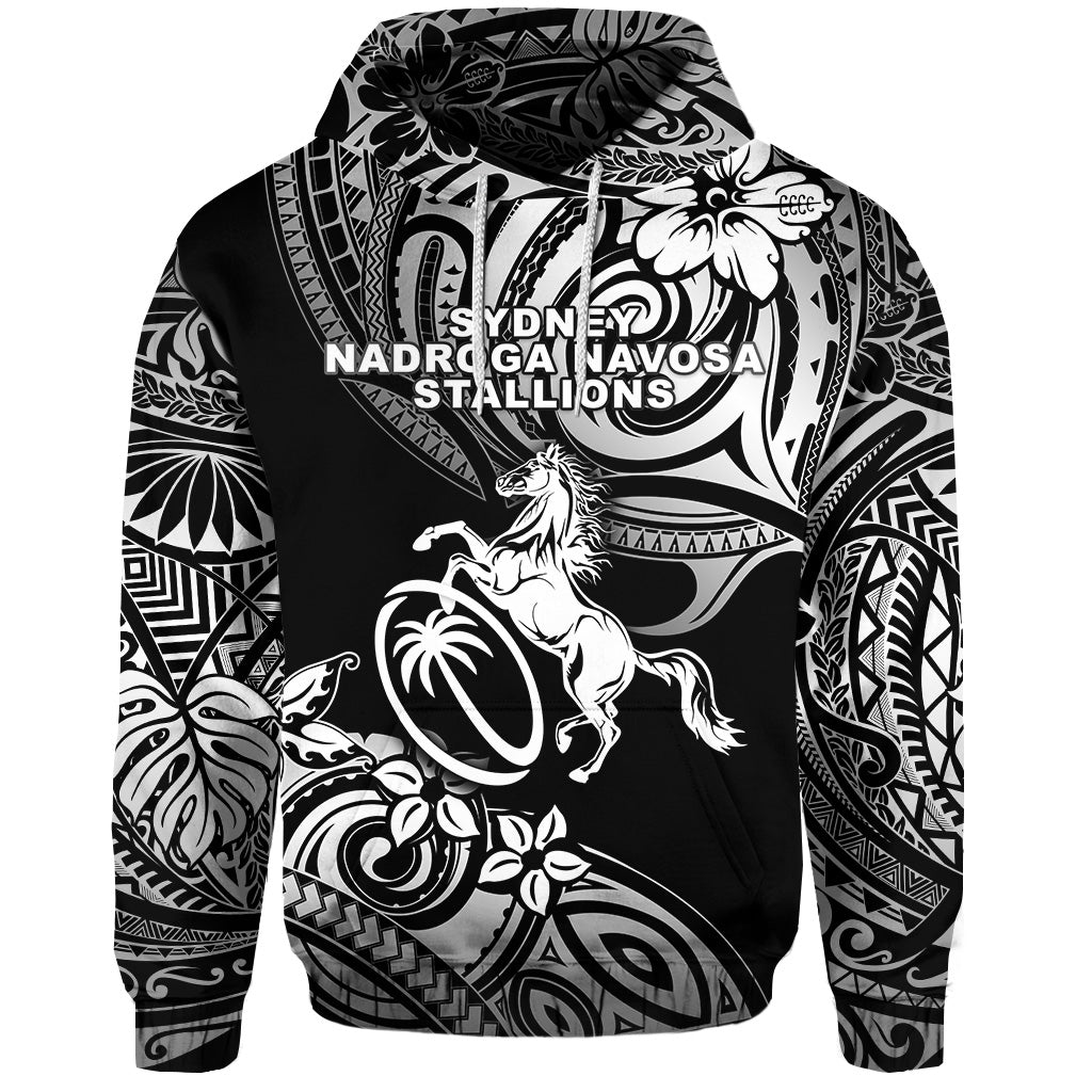 Fiji Rugby Hoodie Sydney Nadroga Navosa Stallions Unique Vibes Black