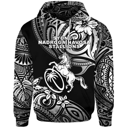 Fiji Rugby Hoodie Sydney Nadroga Navosa Stallions Unique Vibes Black