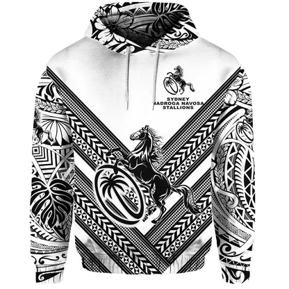 Fiji Rugby Hoodie Sydney Nadroga Navosa Stallions Creative Style White