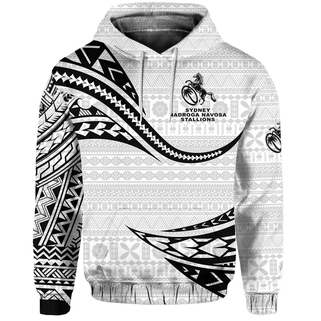 Fiji Rugby Hoodie Sydney Nadroga Navosa Stallions Unique Version White