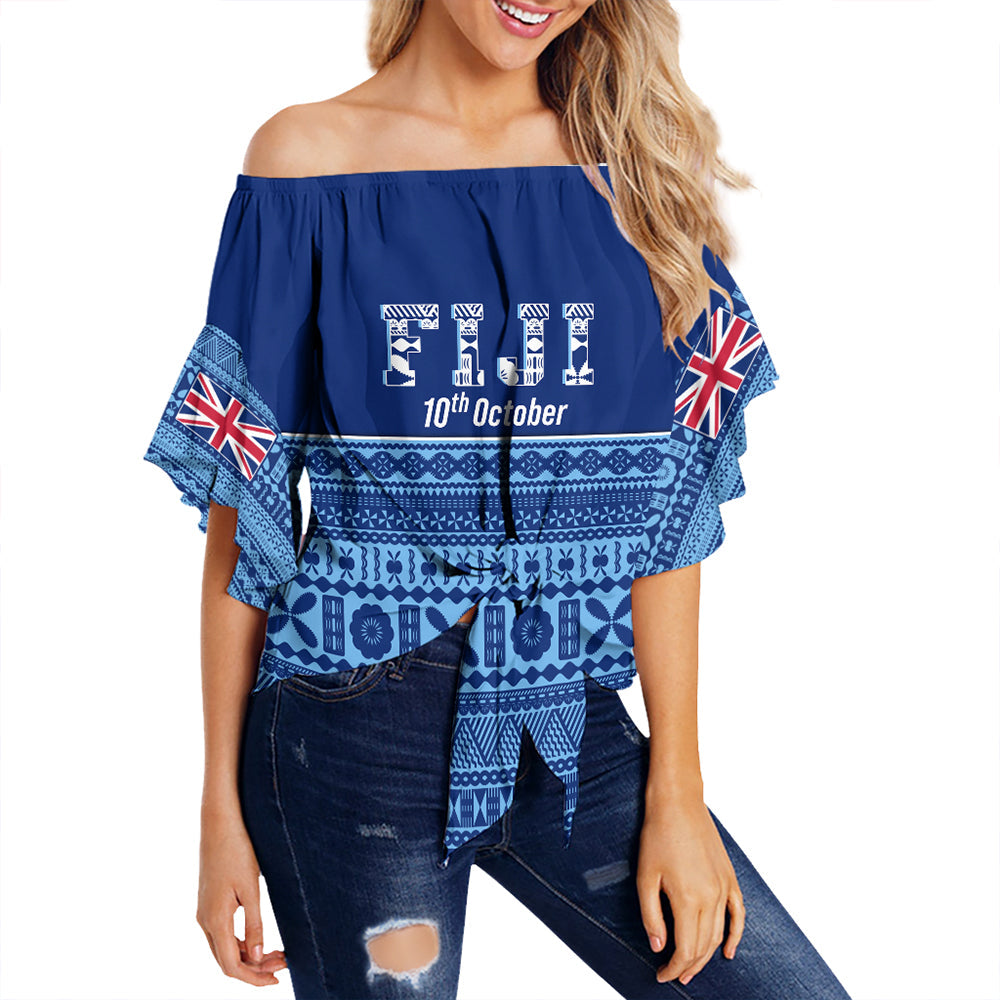 Fiji Independence Day Off Shoulder Wrap Waist Top