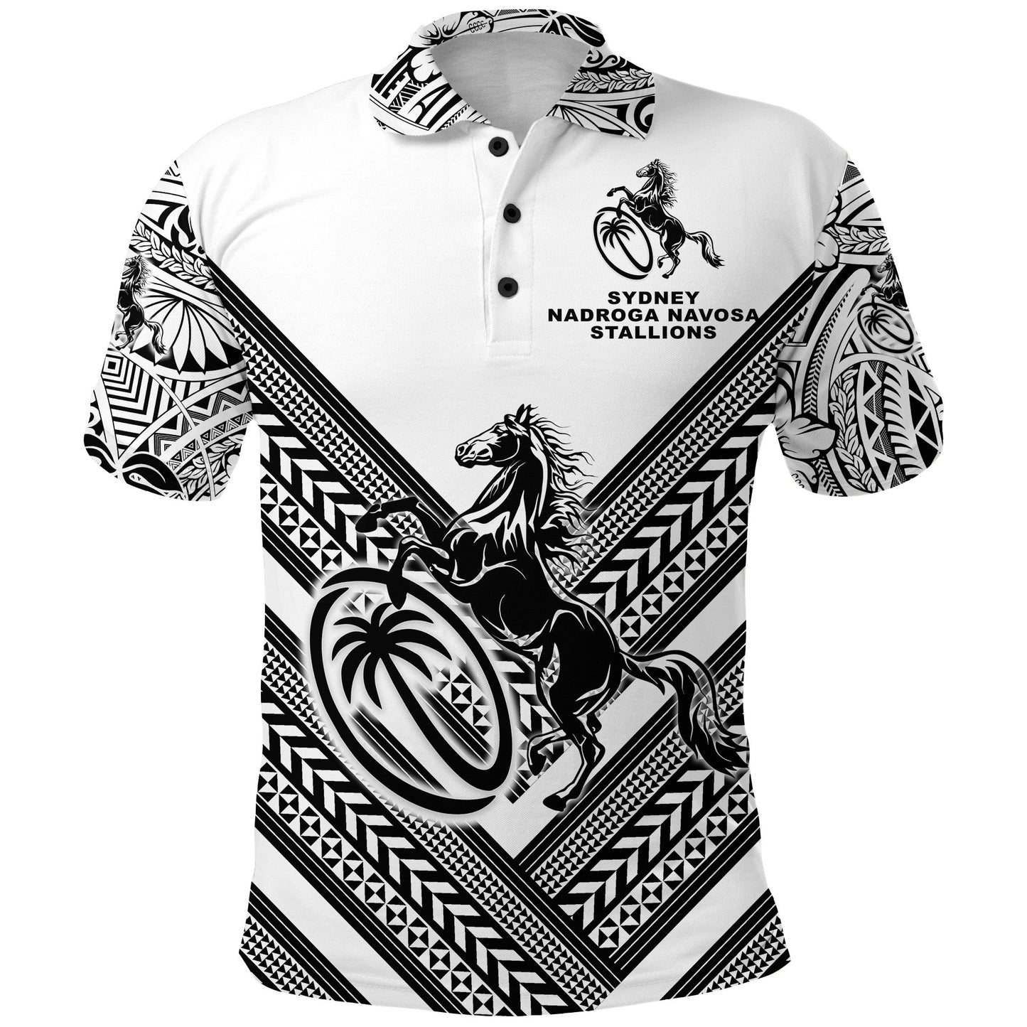 Fiji Rugby Polo Shirt Sydney Nadroga Navosa Stallions Creative Style - White