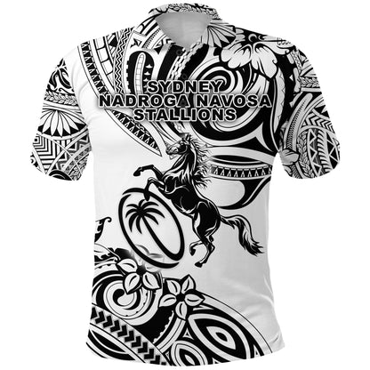 Fiji Rugby Polo Shirt Sydney Nadroga Navosa Stallions Unique Vibes - White