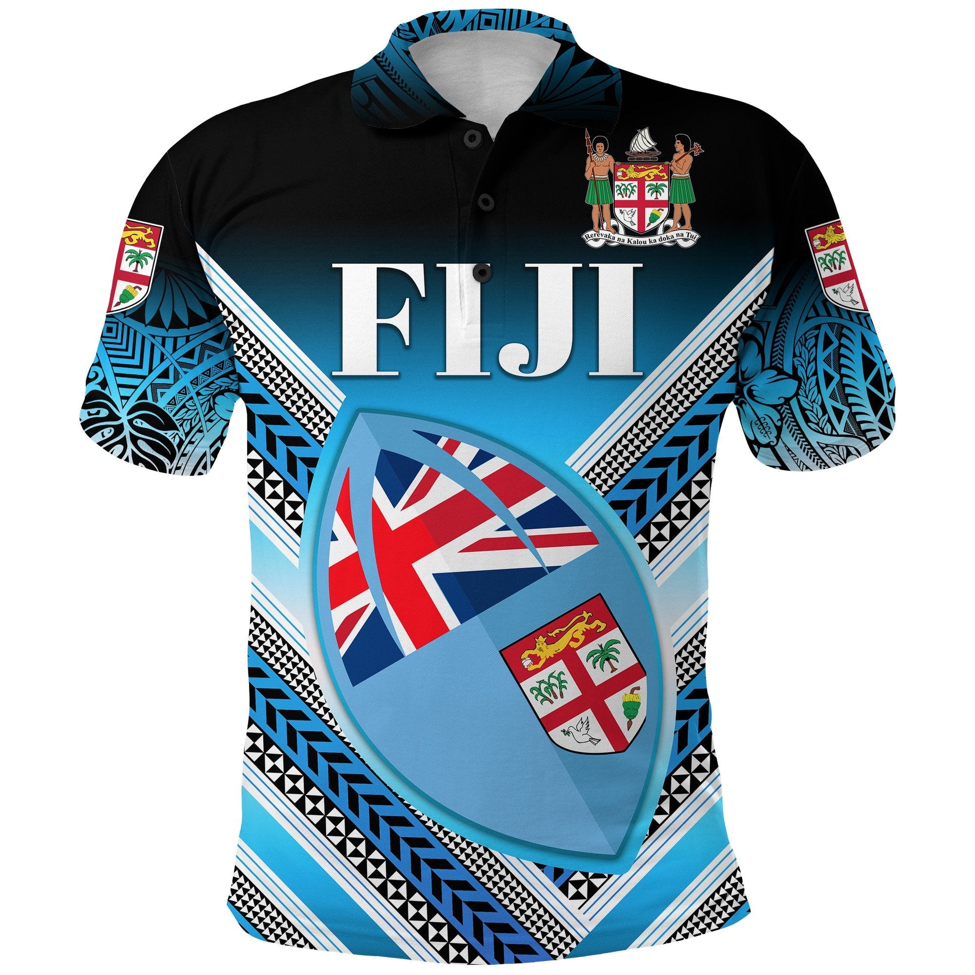 Fiji Rugby Polo Shirt Map Creative Style