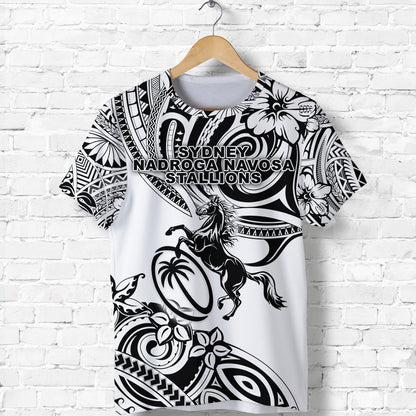 Fiji Rugby T Shirt Sydney Nadroga Navosa Stallions Unique Vibes White