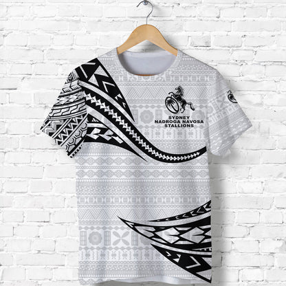 Fiji Rugby T Shirt Sydney Nadroga Navosa Stallions Unique Version White