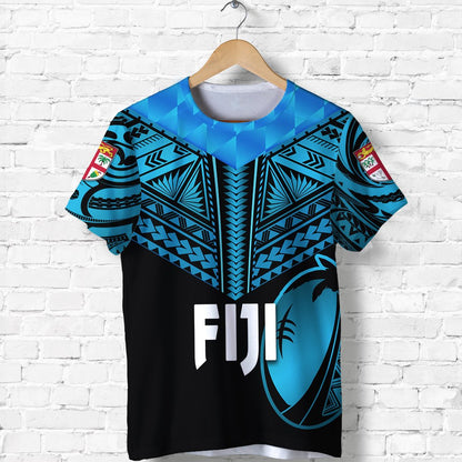 Fiji Rugby T Shirt Coconut Sporty Vibes Black