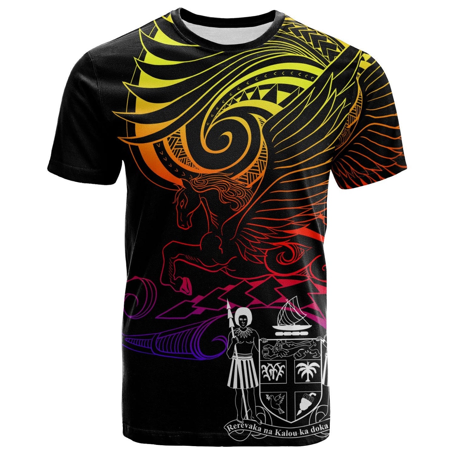 Fiji T - Shirt - Pegasus Gradient Colorful Style