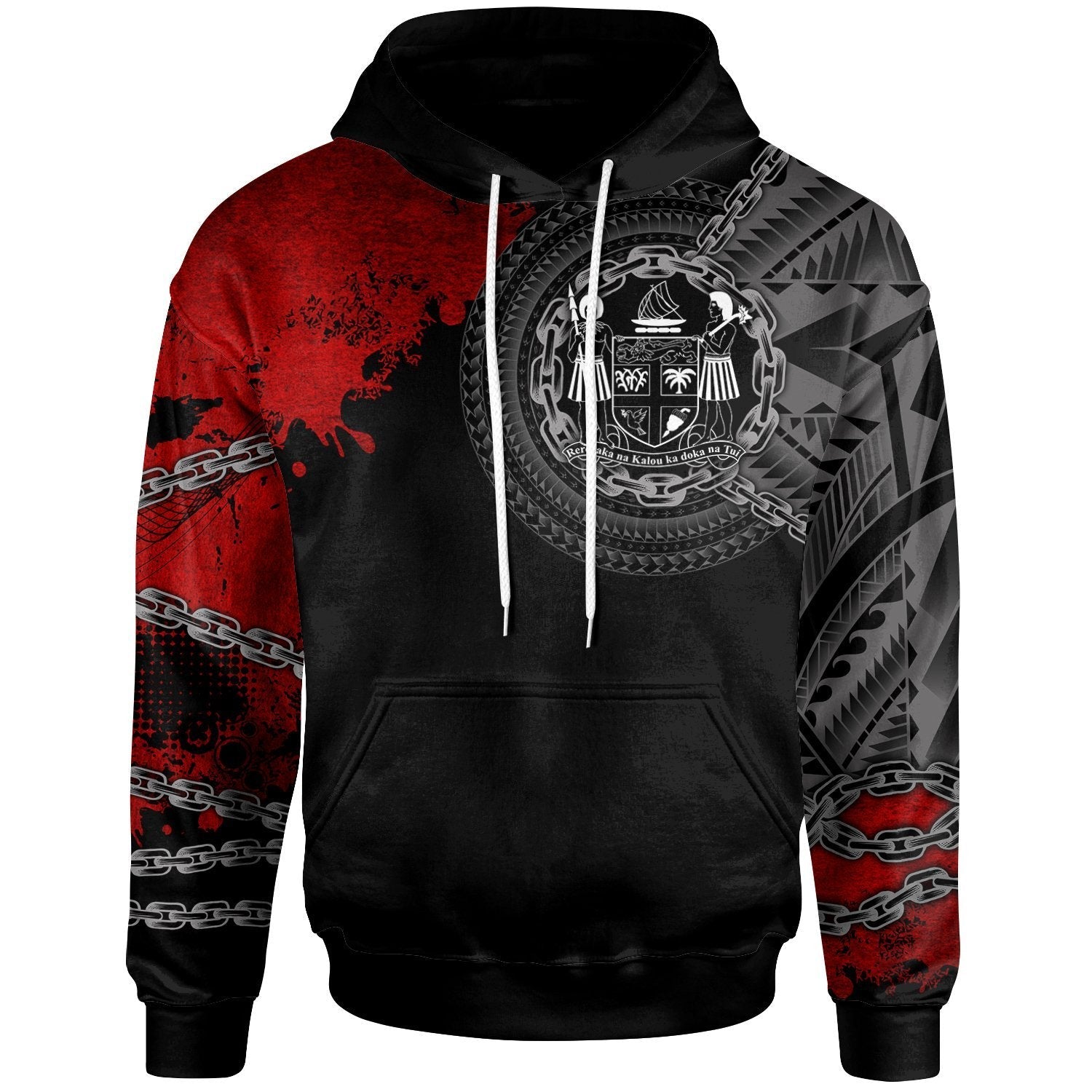 Fiji Hoodie Polynesian Chain Style
