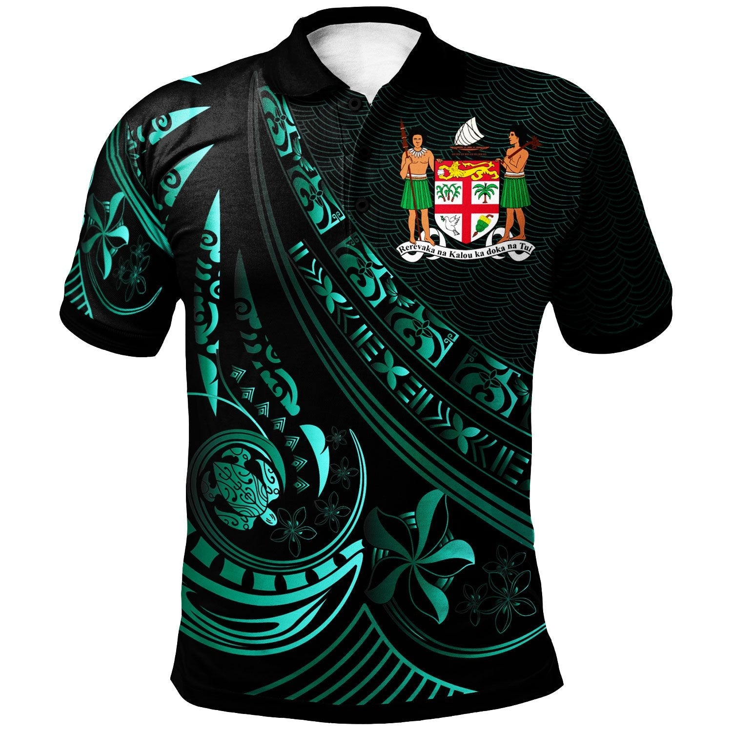 Fiji Polo Shirt - The Flow Of The Ocean Green