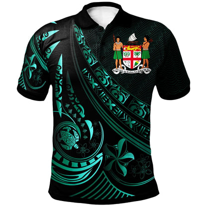 Fiji Polo Shirt - The Flow Of The Ocean Green