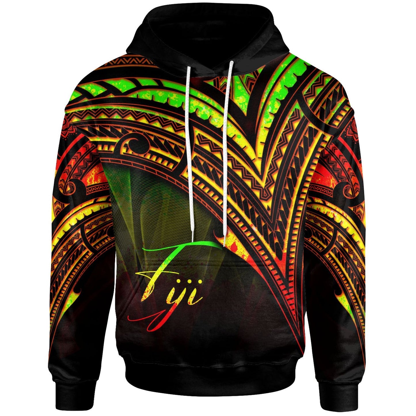 Fiji Hoodie Reggae Color Cross Style