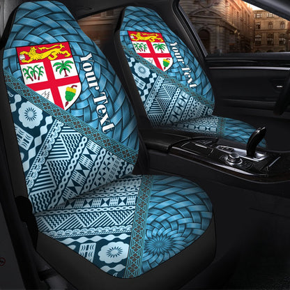 Fiji Car Seat Covers Custom Personalised Tapa Patterns With Bamboo