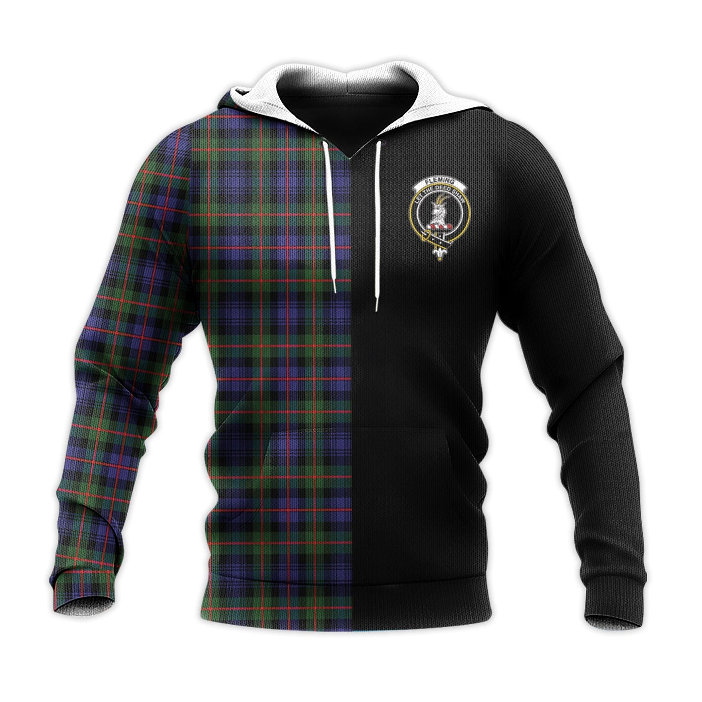 Printivon Fleming Tartan Personalize Half Hoodie