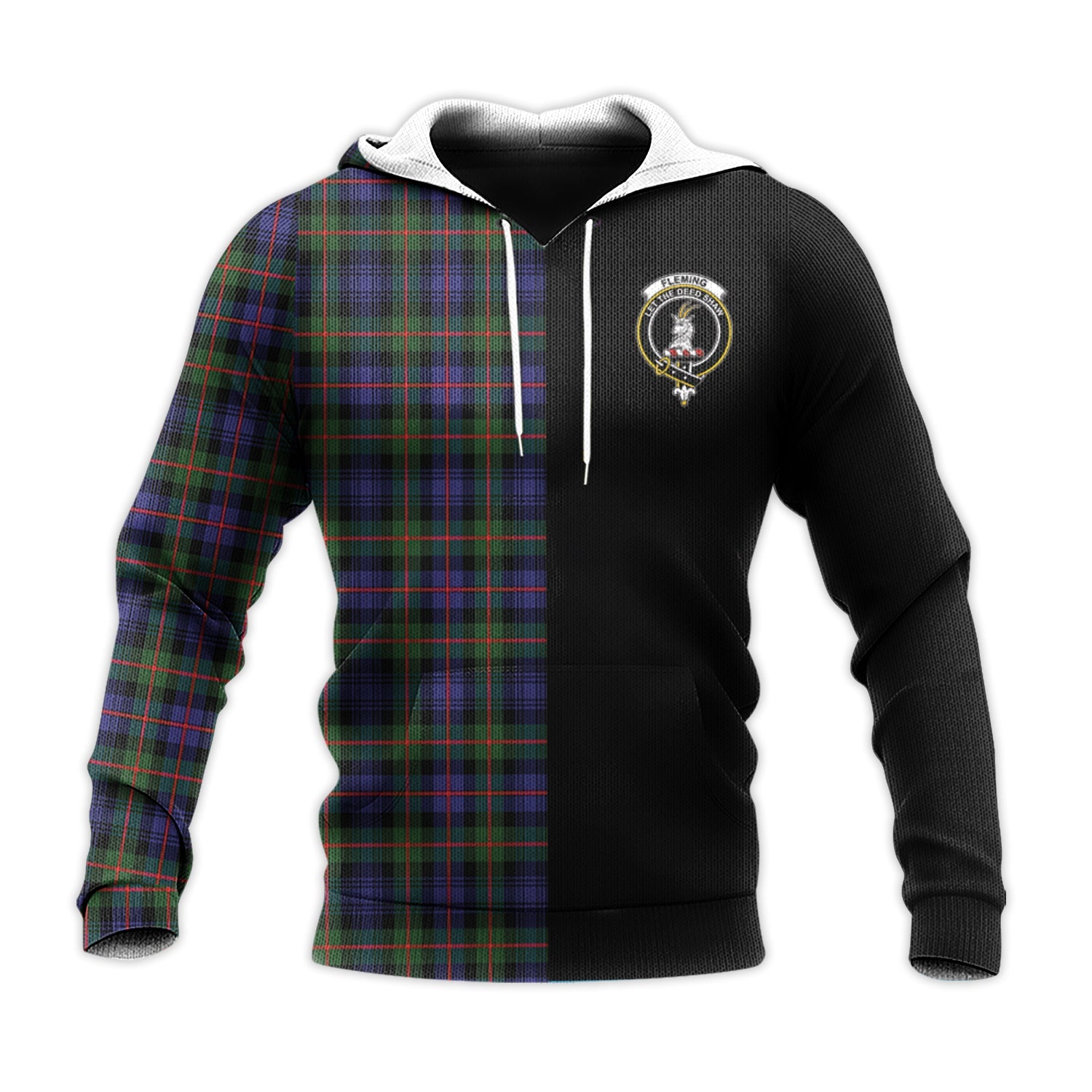 Printivon Fleming Tartan Personalize Half Hoodie