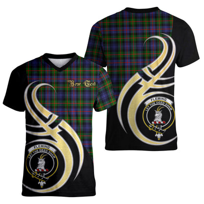 Printivon Fleming Tartan Crest Believe In Me T Shirt