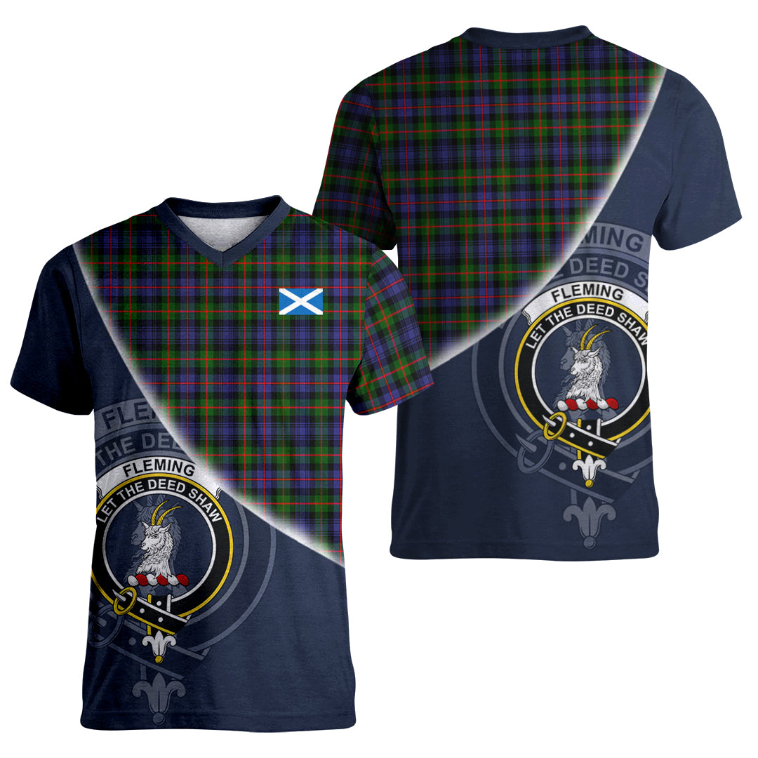 Printivon Fleming Tartan Scottish Crest T Shirt