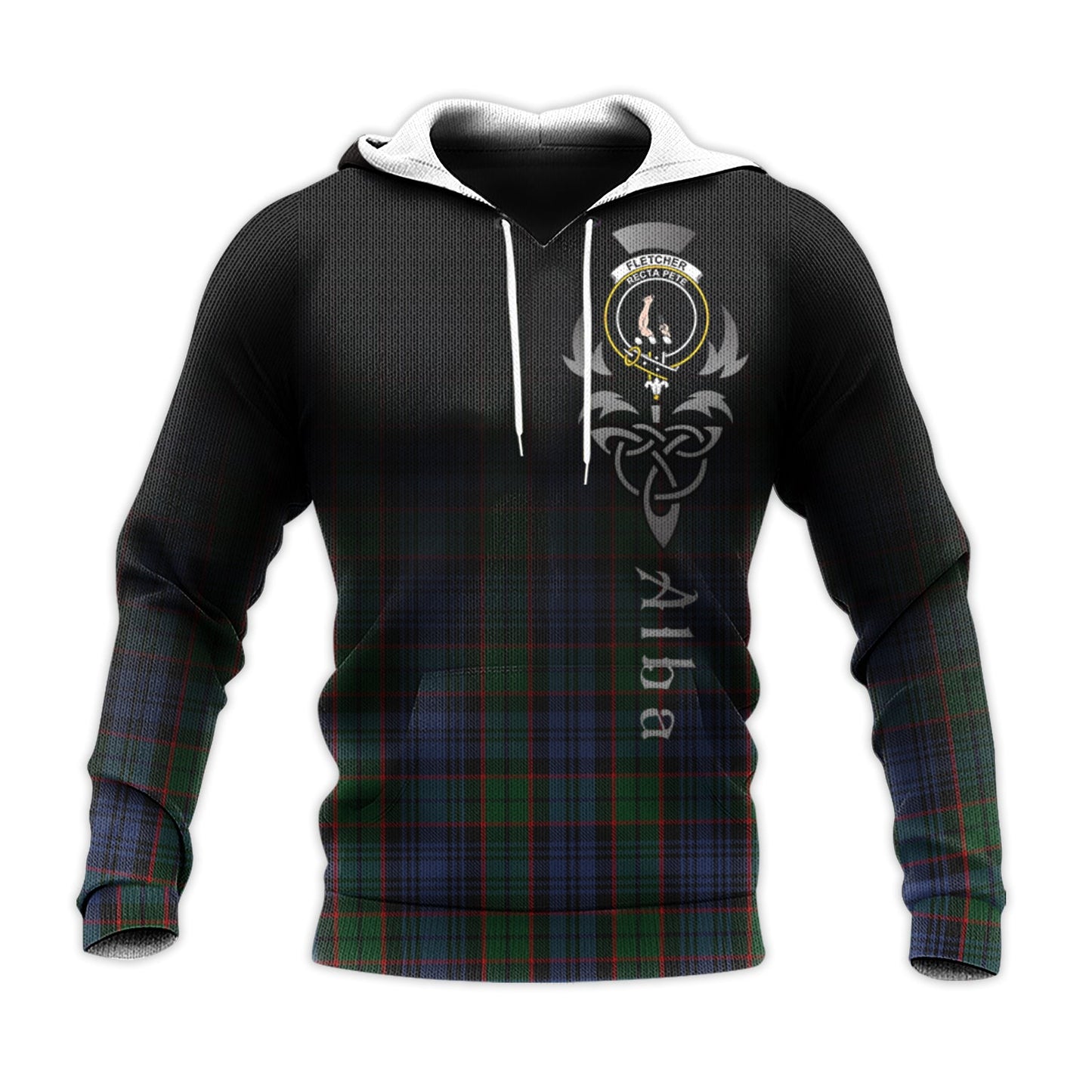 Printivon Fletcher Tartan Crest Alba Celtic Hoodie