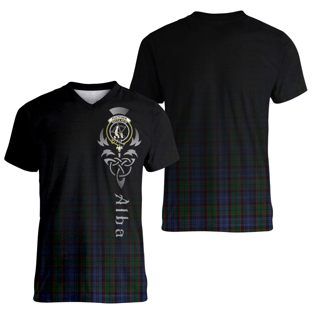 Printivon Fletcher Tartan Crest Alba Celtic T Shirt