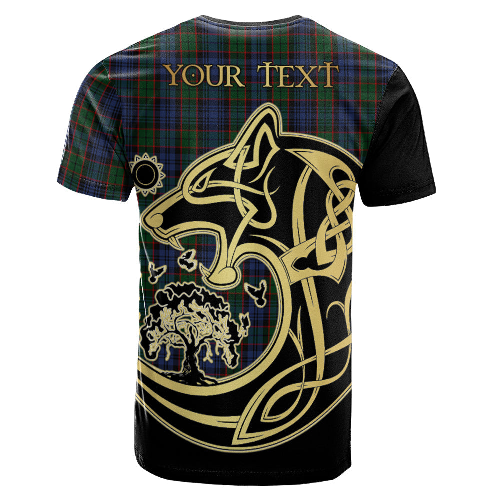 Printivon Fletcher Crest Celtic Wolf Tartan T Shirt Custom Your Text