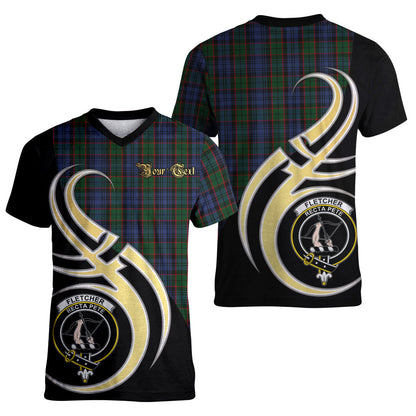 Printivon Fletcher Tartan Crest Believe In Me T Shirt