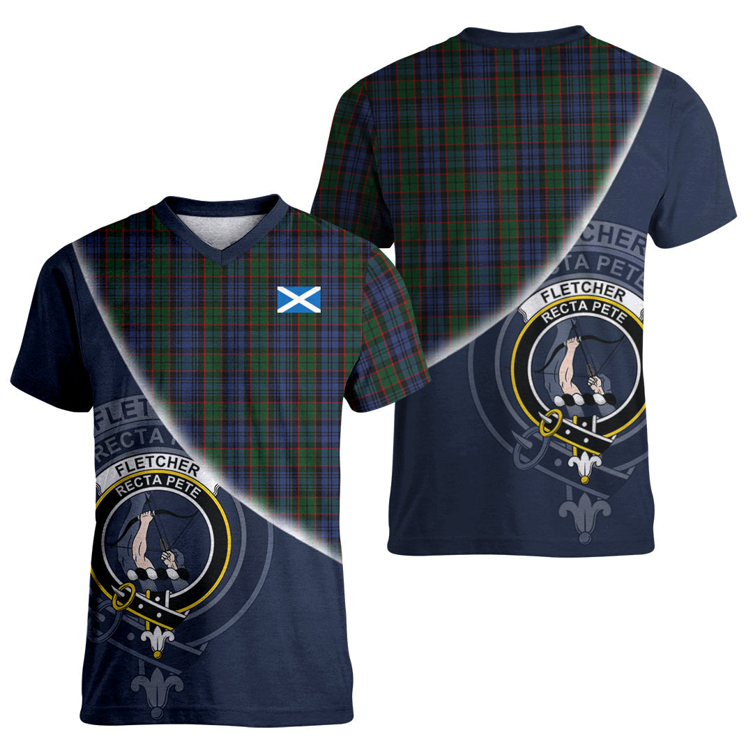 Printivon Fletcher Tartan Scottish Crest T Shirt