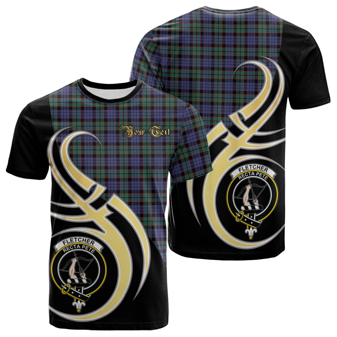 Printivon Fletcher Modern Tartan Crest Believe In Me T Shirt