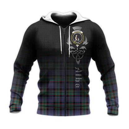 Printivon Fletcher Modern Tartan Crest Alba Celtic Hoodie