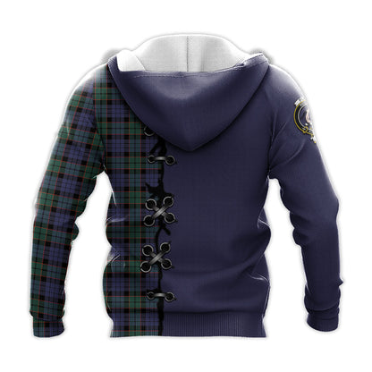 Printivon Fletcher Modern Tartan Hoodie Lion Rampant And Celtic Thistle Style