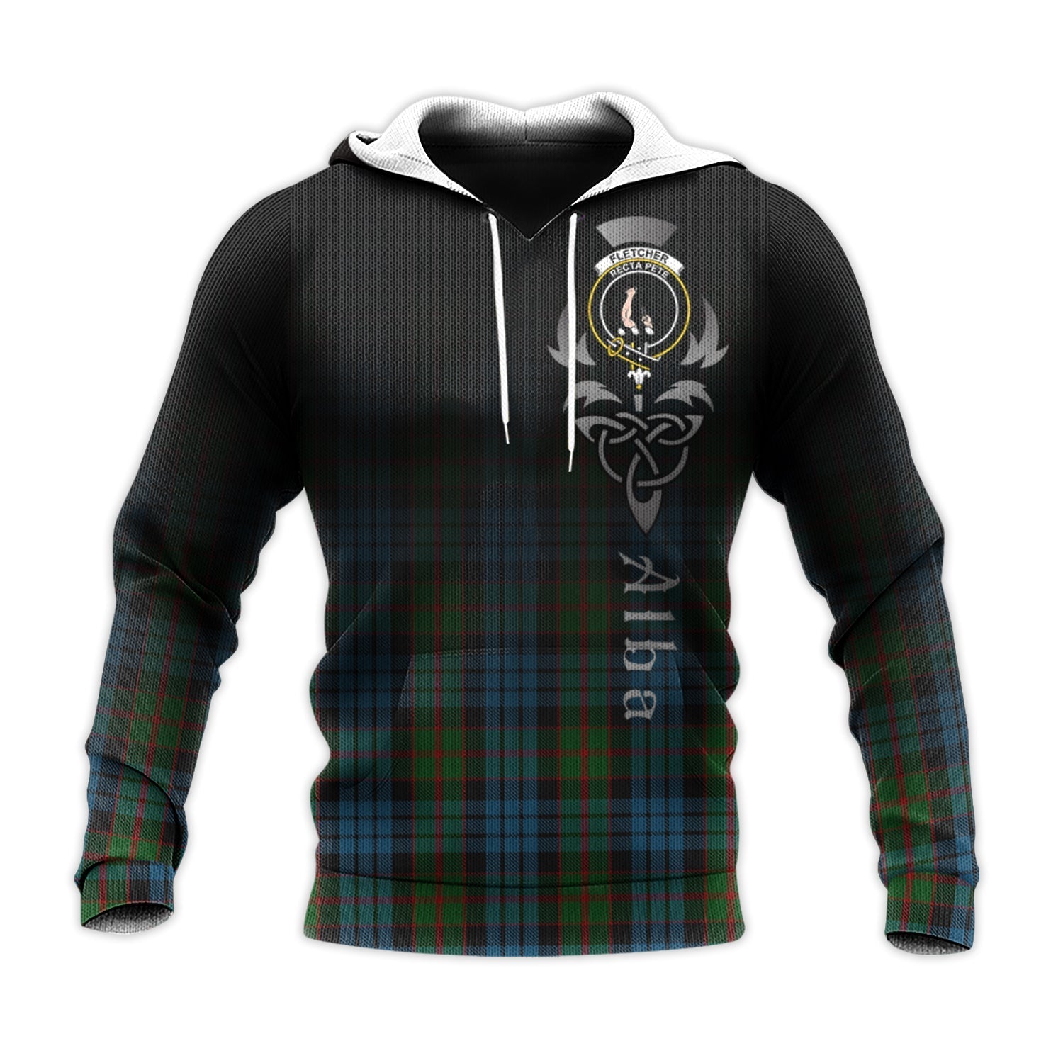 Printivon Fletcher Of Dunans Tartan Crest Alba Celtic Hoodie