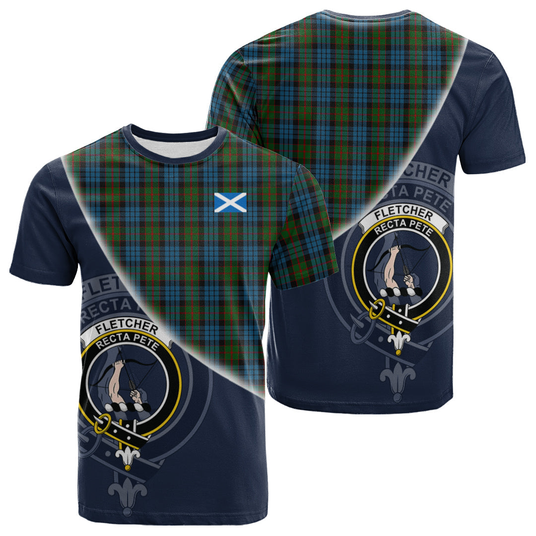 Printivon Fletcher of Dunans Tartan Scottish Crest T Shirt