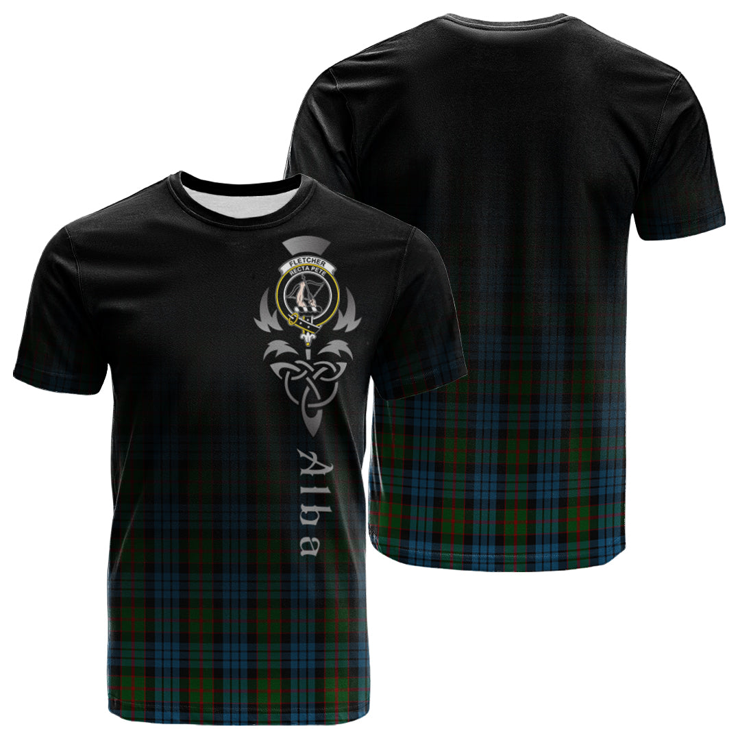 Printivon Fletcher of Dunans Tartan Crest Alba Celtic T Shirt