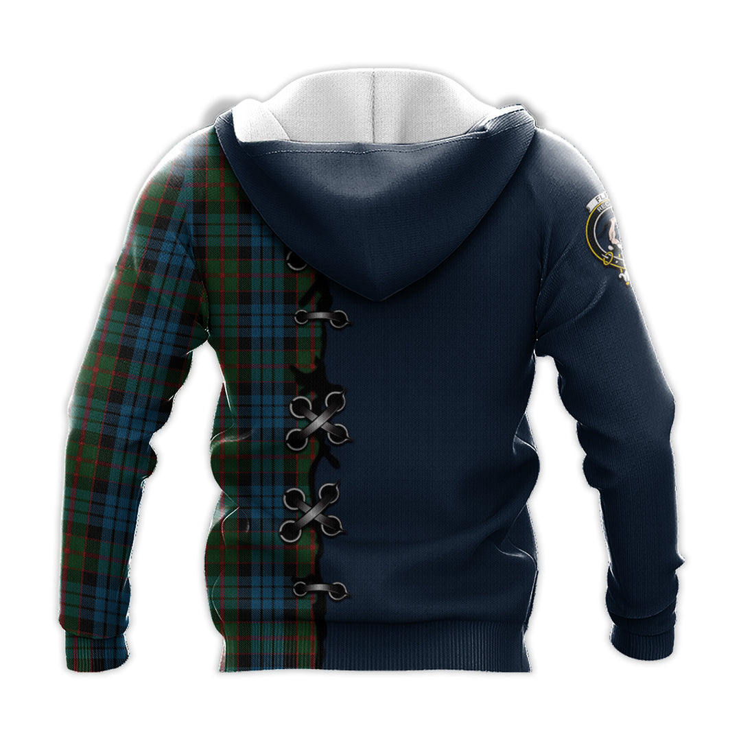 Printivon Fletcher Of Dunans Tartan Hoodie Lion Rampant And Celtic Thistle Style