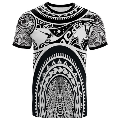 Polynesian T Shirt Polynesian Patterns Maui Tattoo White 