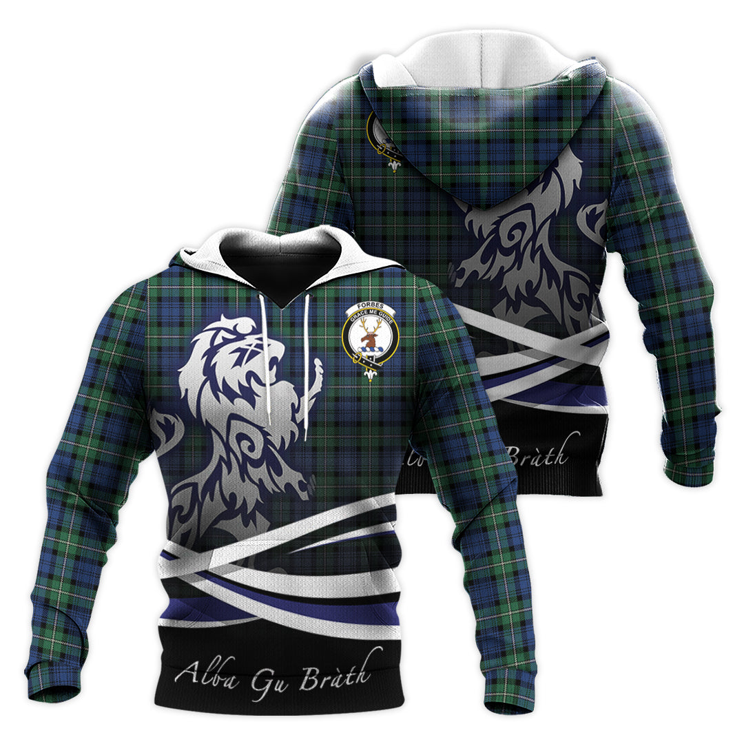 Printivon Forbes Ancient Tartan Scottish Lion Hoodie