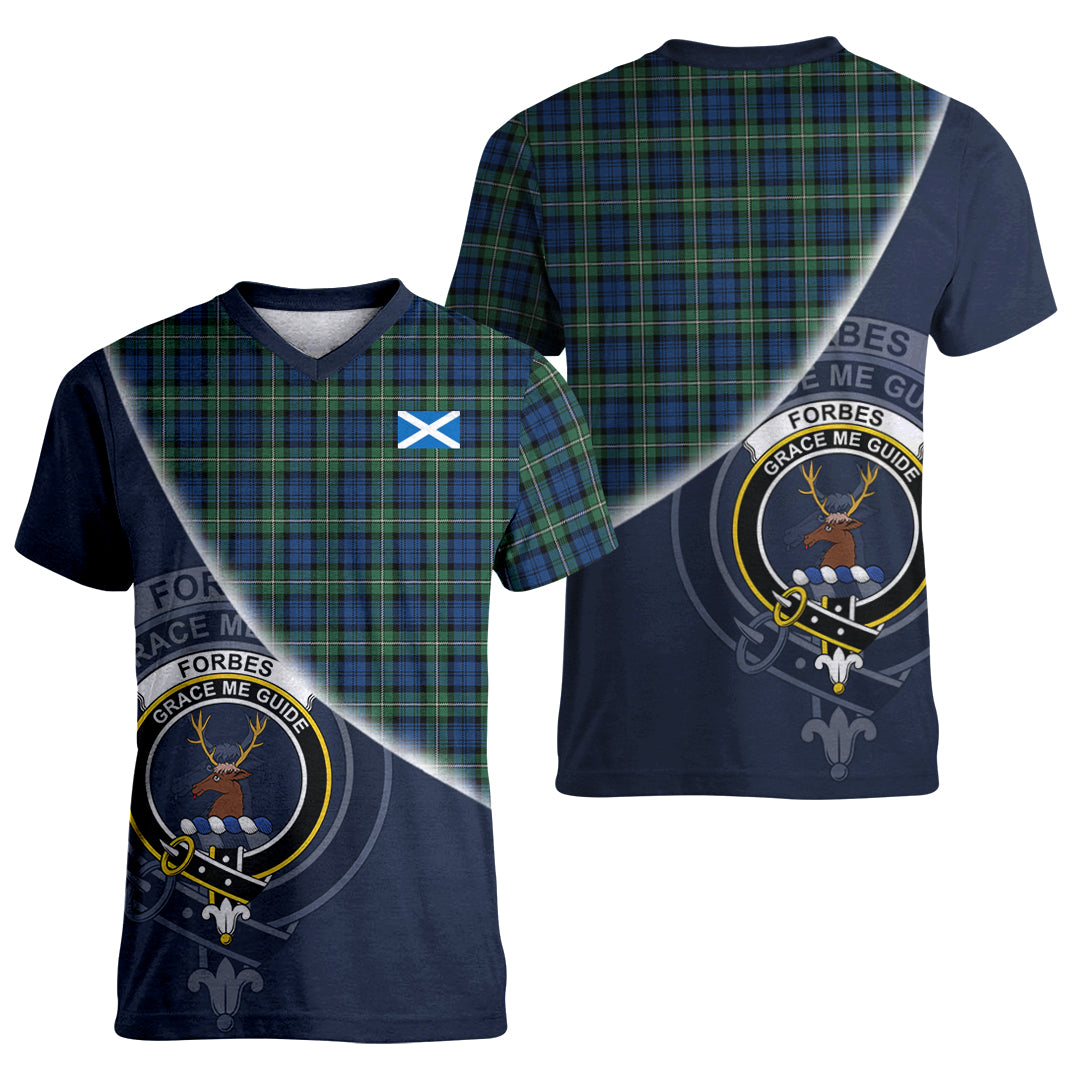 Printivon Forbes Ancient Tartan Scottish Crest T Shirt
