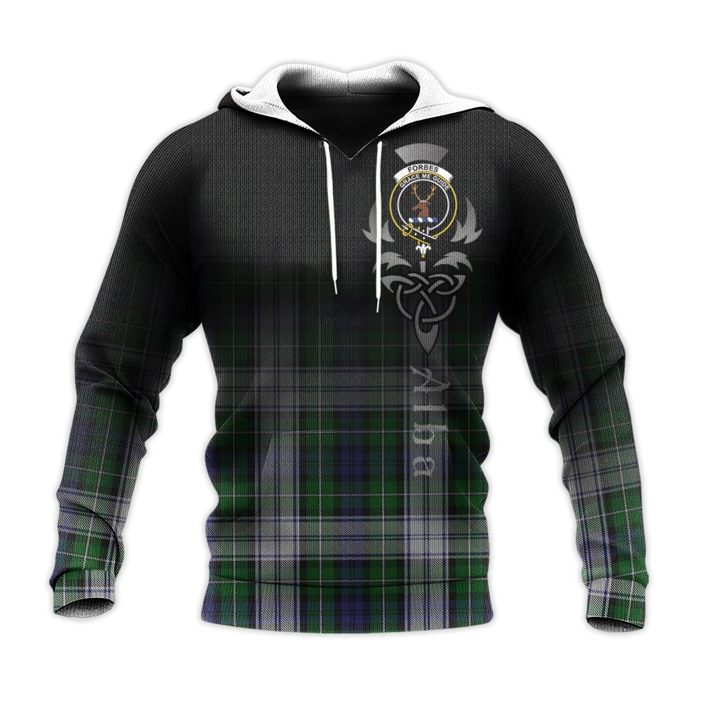 Printivon Forbes Dress Tartan Crest Alba Celtic Hoodie