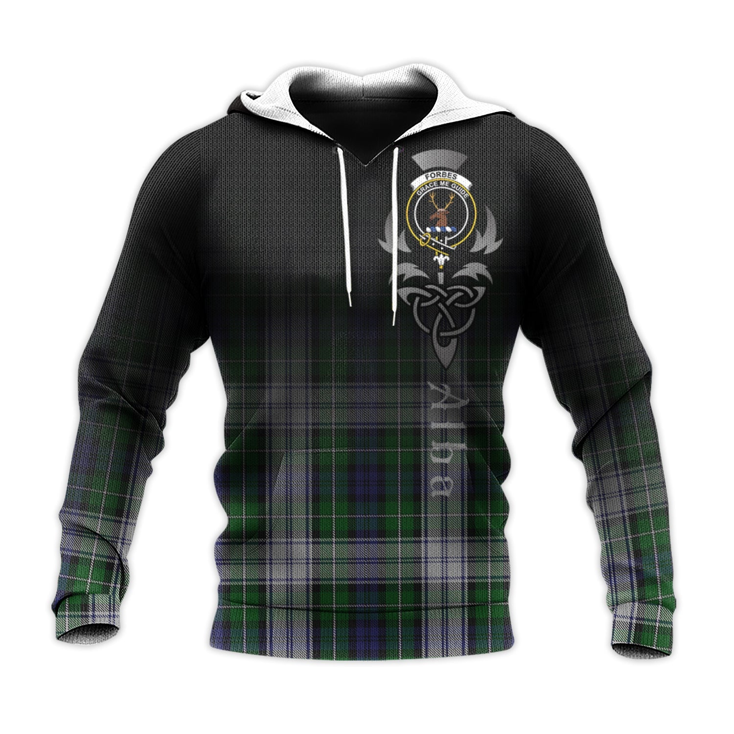Printivon Forbes Dress Tartan Crest Alba Celtic Hoodie