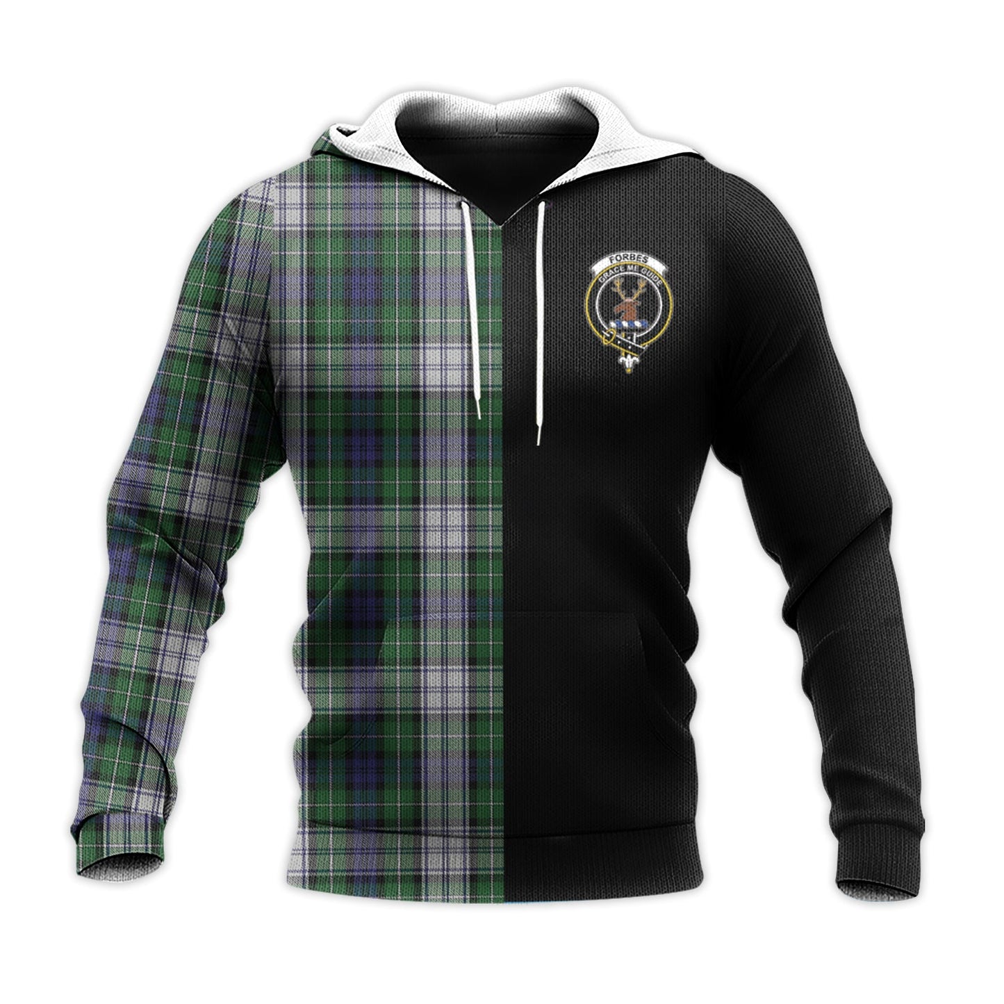 Printivon Forbes Dress Tartan Personalize Half Hoodie